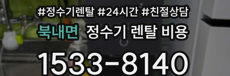북내면 정수기 렌탈 비용