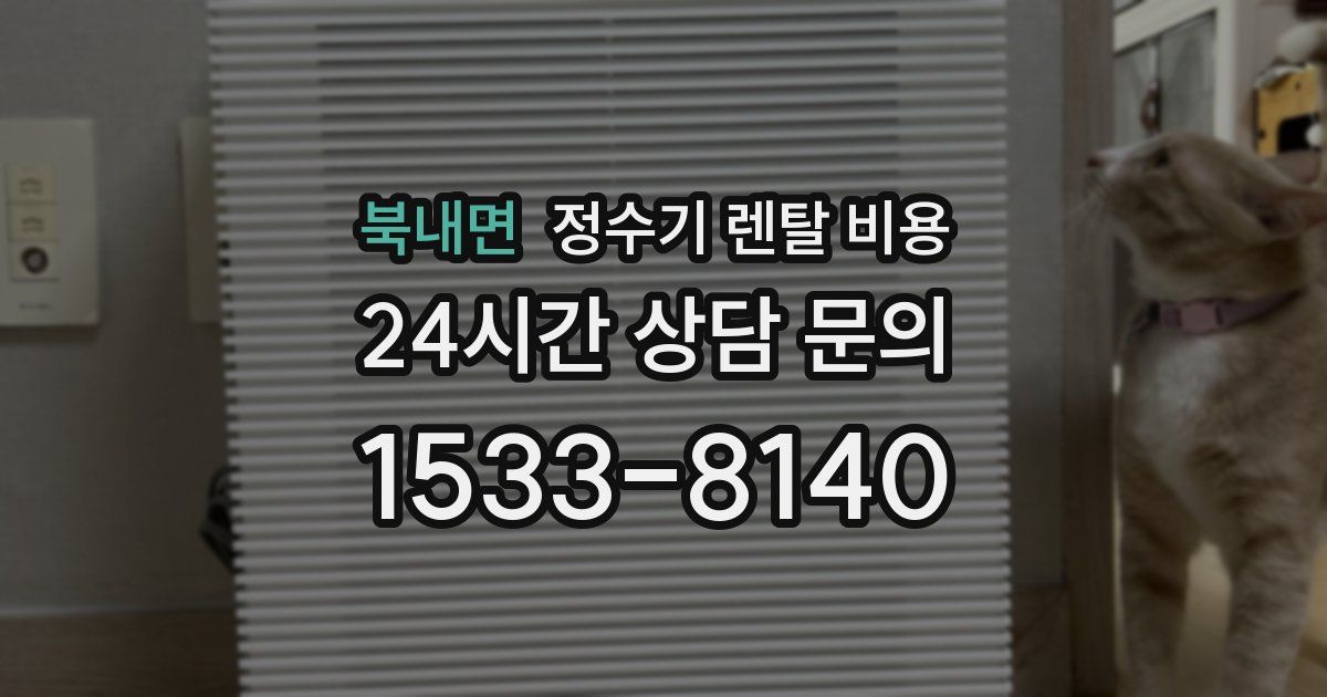 북내면 정수기 렌탈 비용