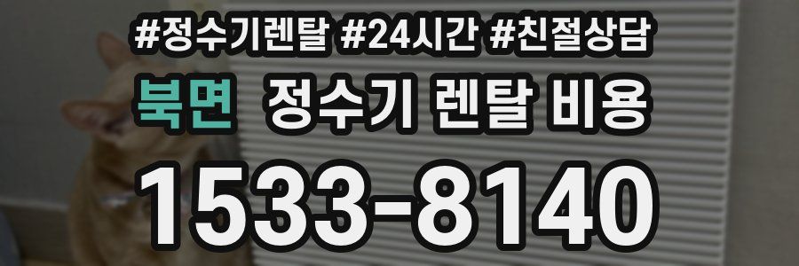 북면 정수기 렌탈 비용