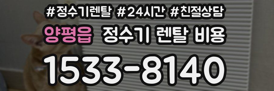 양평읍 정수기 렌탈 비용