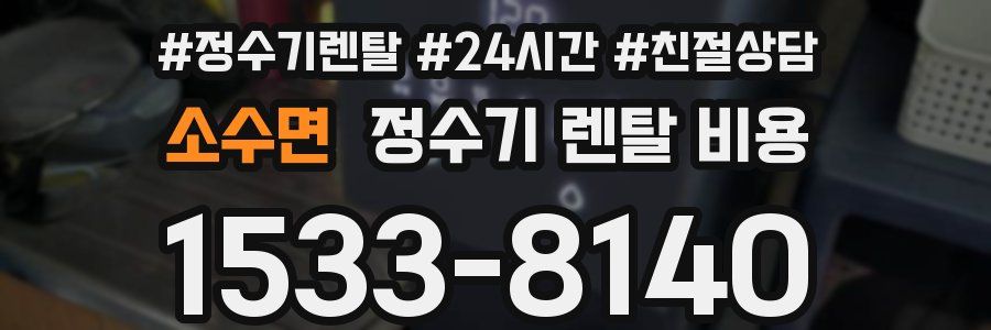 소수면 정수기 렌탈 비용