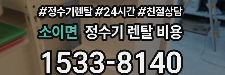 소이면 정수기 렌탈 비용