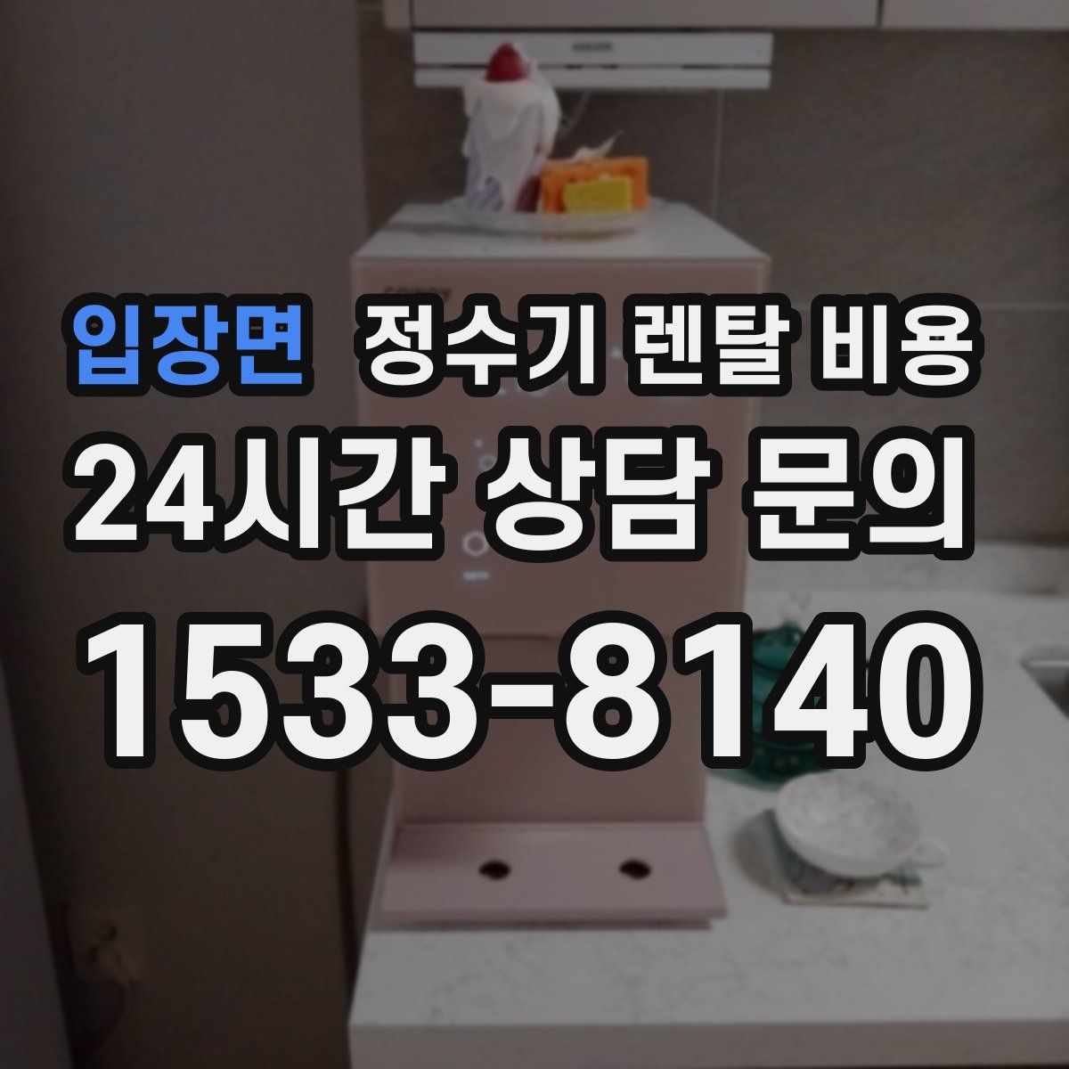 입장면 정수기 렌탈 비용