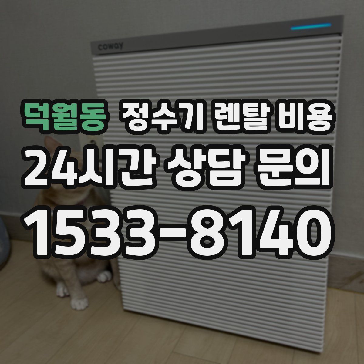 덕월동 정수기 렌탈 비용
