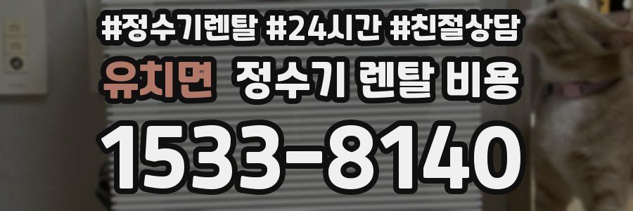 유치면 정수기 렌탈 비용