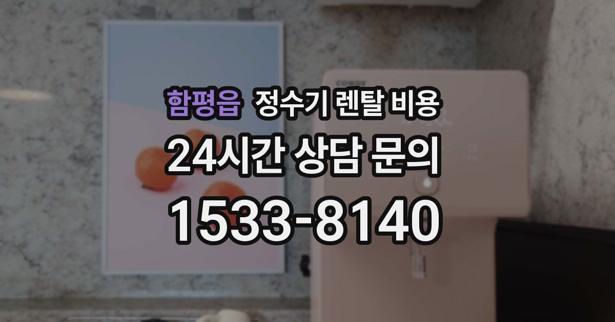함평읍 정수기 렌탈 비용