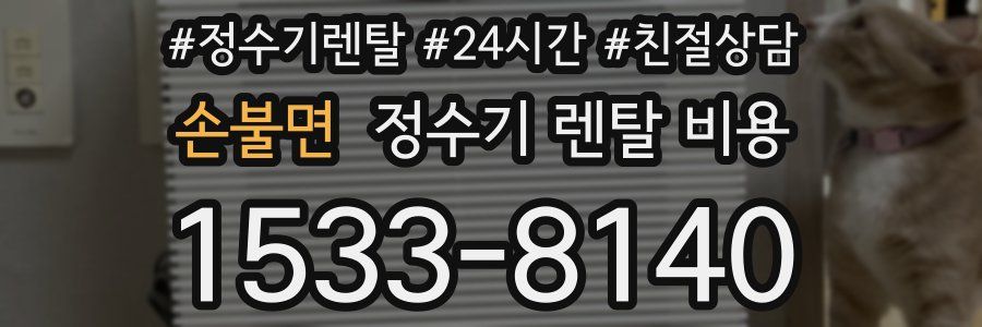 손불면 정수기 렌탈 비용