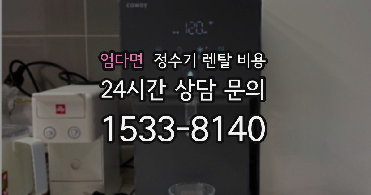 엄다면 정수기 렌탈 비용