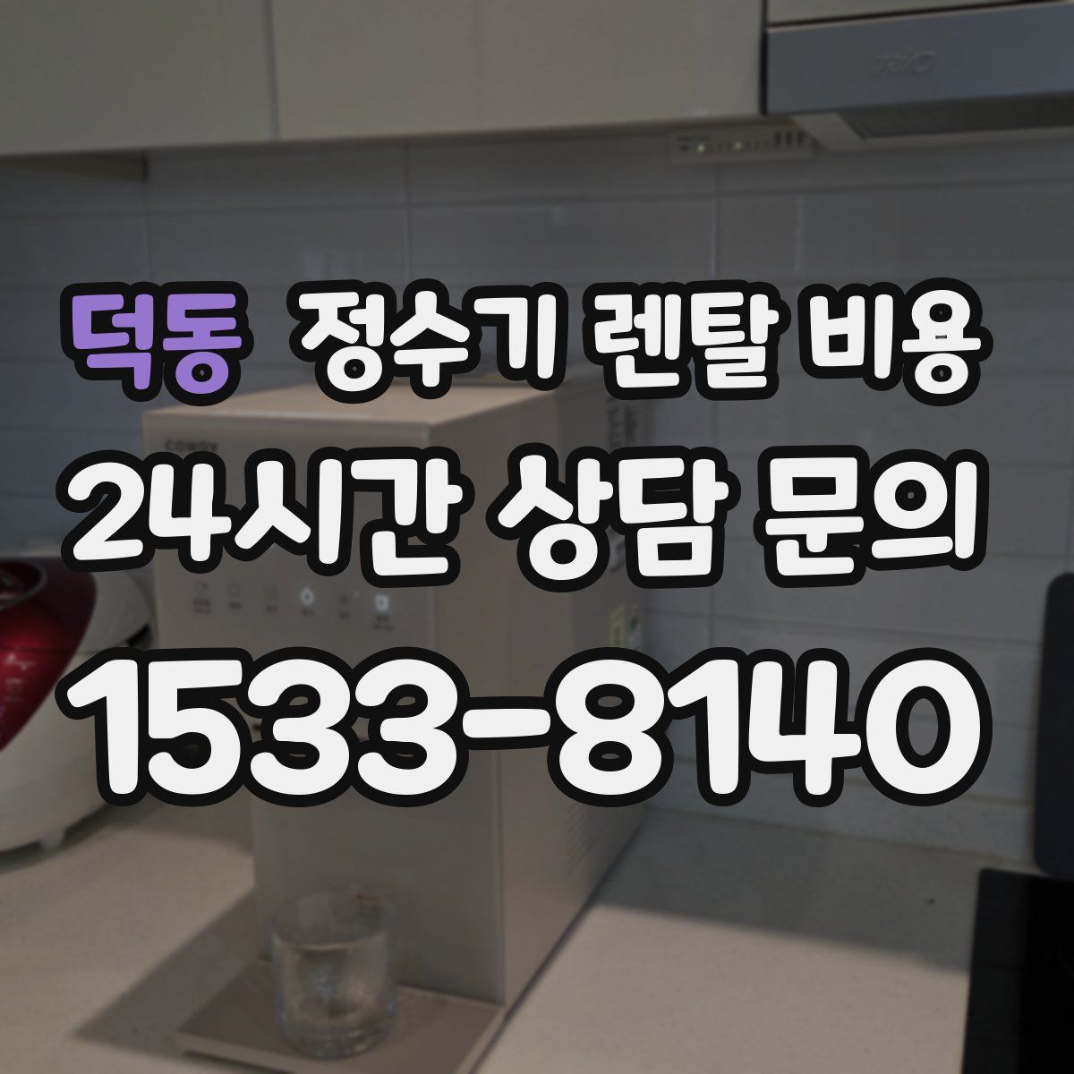 덕동 정수기 렌탈 비용