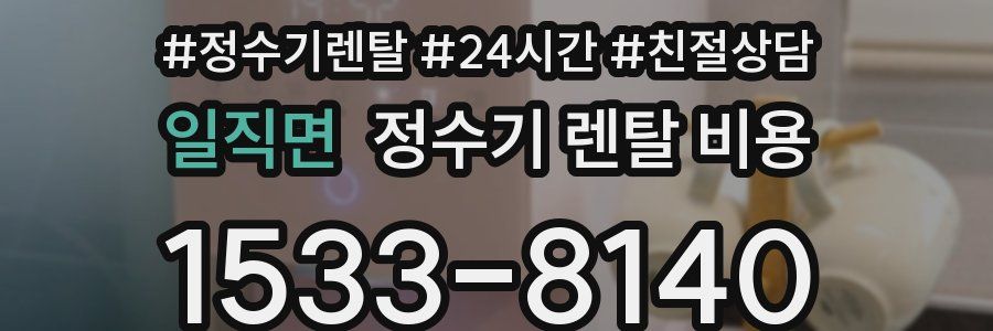 일직면 정수기 렌탈 비용