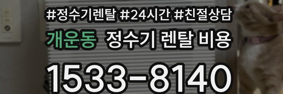 개운동 정수기 렌탈 비용