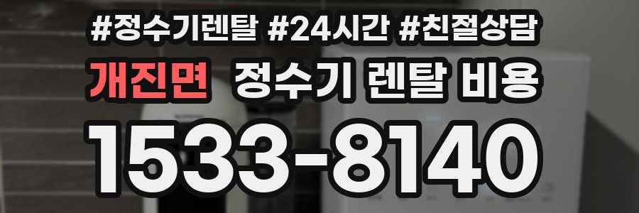 개진면 정수기 렌탈 비용