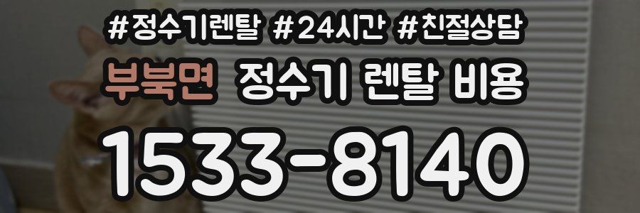 부북면 정수기 렌탈 비용