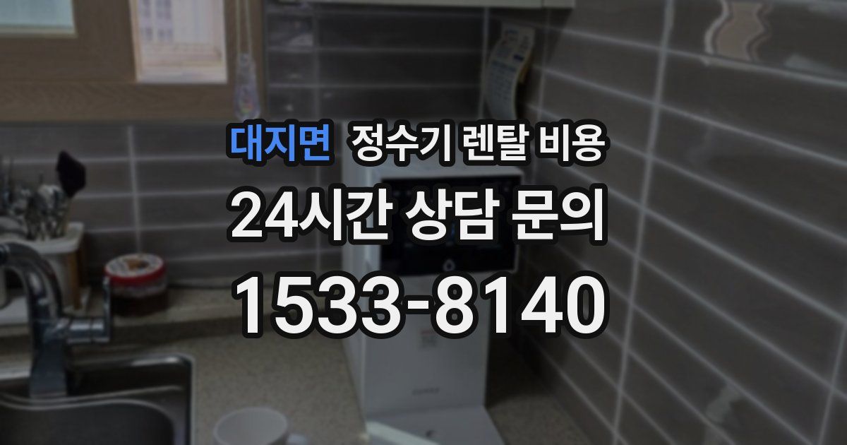 대지면 정수기 렌탈 비용