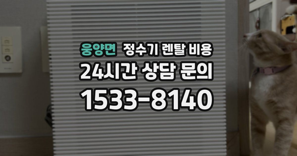 웅양면 정수기 렌탈 비용