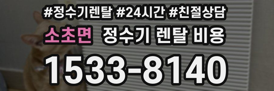 소초면 정수기 렌탈 비용