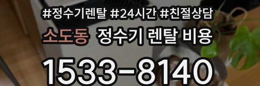 소도동 정수기 렌탈 비용