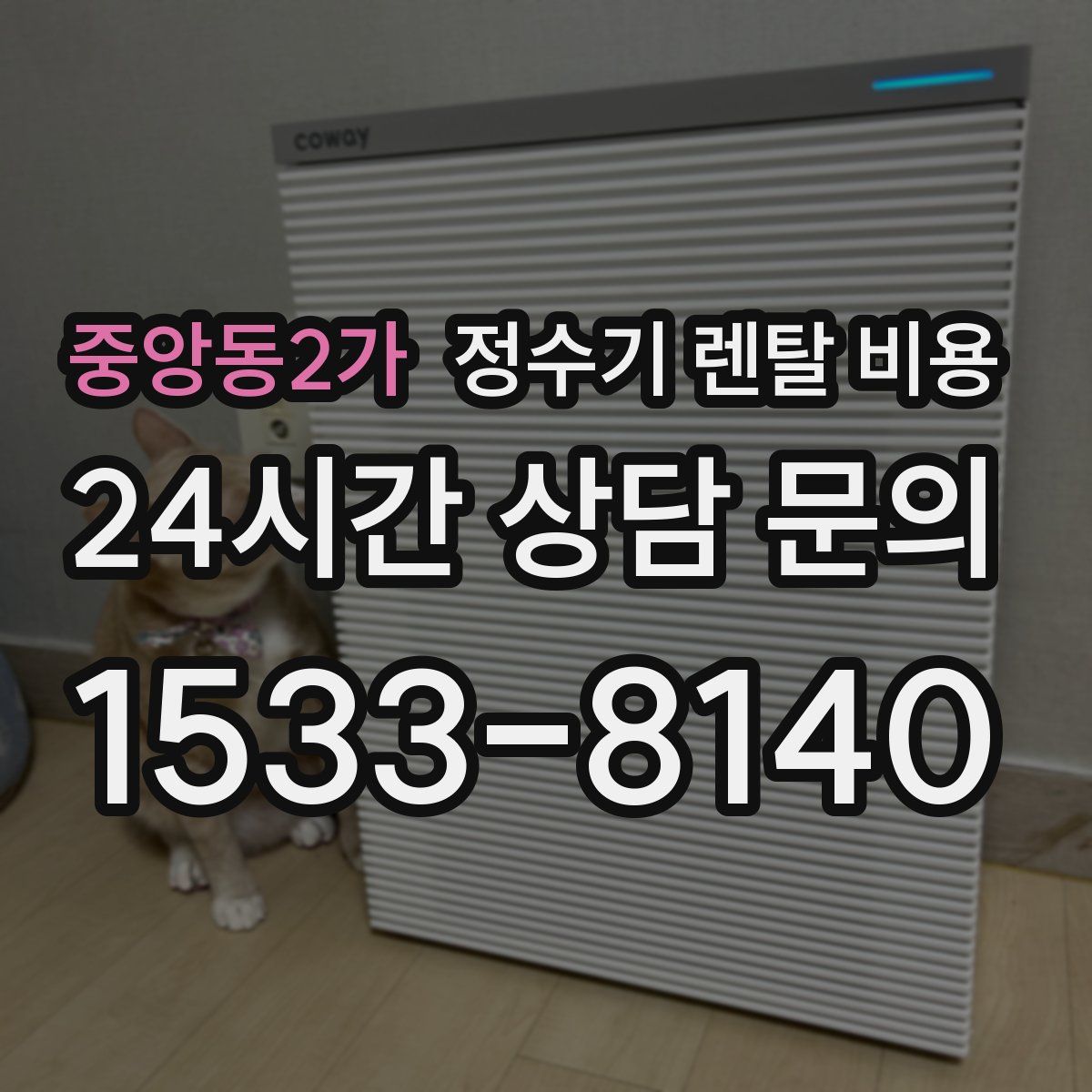 중앙동2가 정수기 렌탈 비용