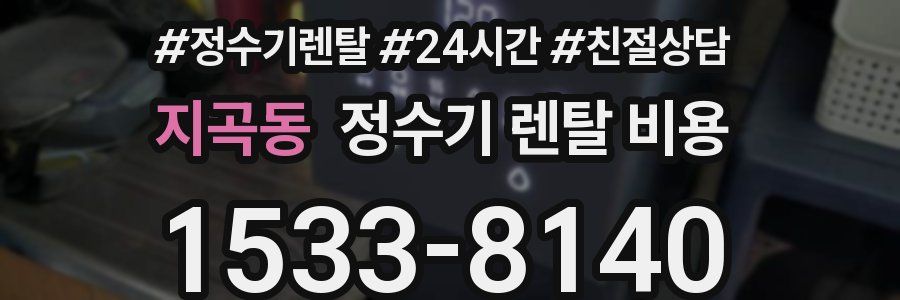 지곡동 정수기 렌탈 비용