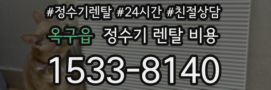 옥구읍 정수기 렌탈 비용