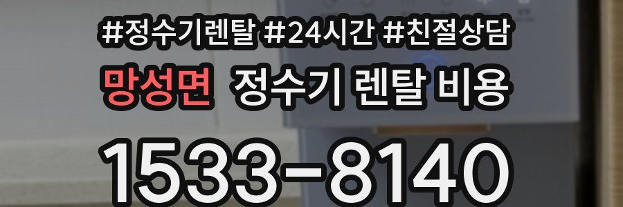 망성면 정수기 렌탈 비용