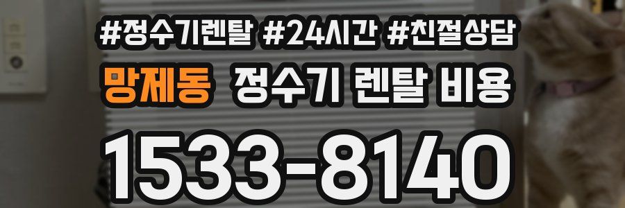 망제동 정수기 렌탈 비용