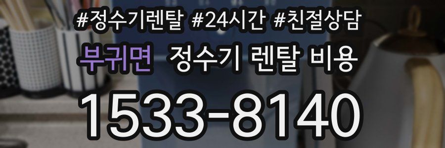 부귀면 정수기 렌탈 비용
