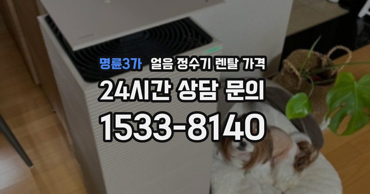 명륜3가 얼음 정수기 렌탈 가격