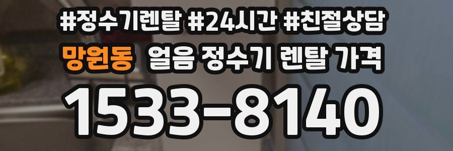 망원동 얼음 정수기 렌탈 가격