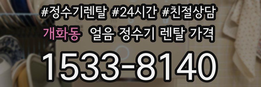 개화동 얼음 정수기 렌탈 가격