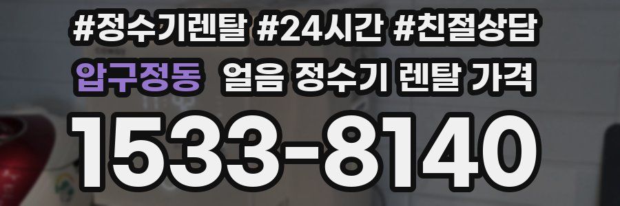 압구정동 얼음 정수기 렌탈 가격