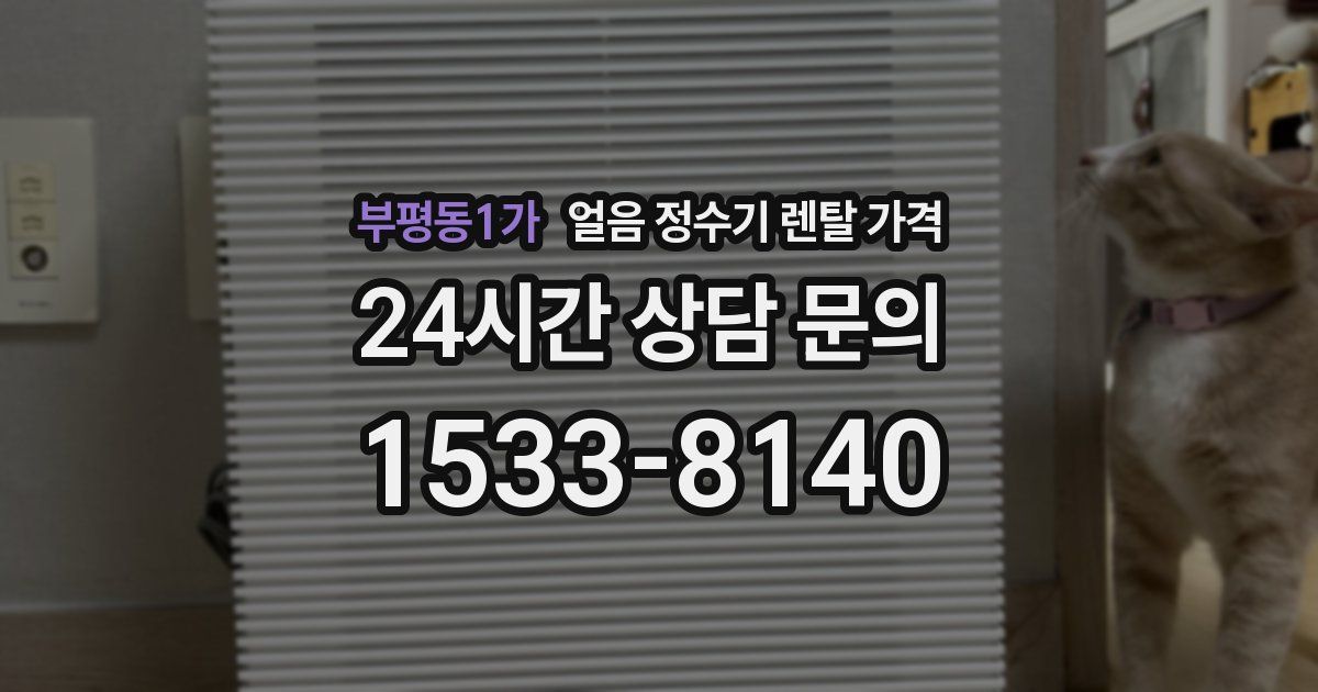 부평동1가 얼음 정수기 렌탈 가격