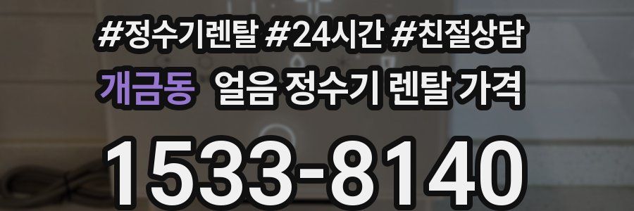 개금동 얼음 정수기 렌탈 가격