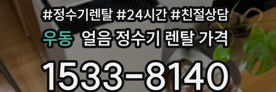 우동 얼음 정수기 렌탈 가격