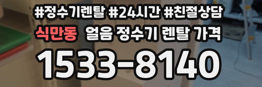 식만동 얼음 정수기 렌탈 가격