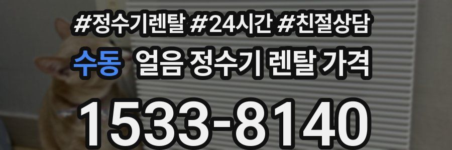 수동 얼음 정수기 렌탈 가격