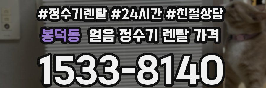 봉덕동 얼음 정수기 렌탈 가격