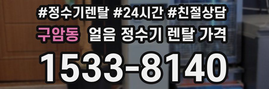 구암동 얼음 정수기 렌탈 가격