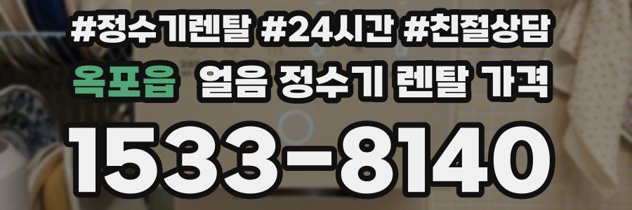 옥포읍 얼음 정수기 렌탈 가격