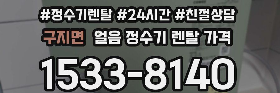 구지면 얼음 정수기 렌탈 가격