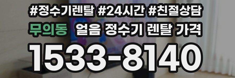 무의동 얼음 정수기 렌탈 가격