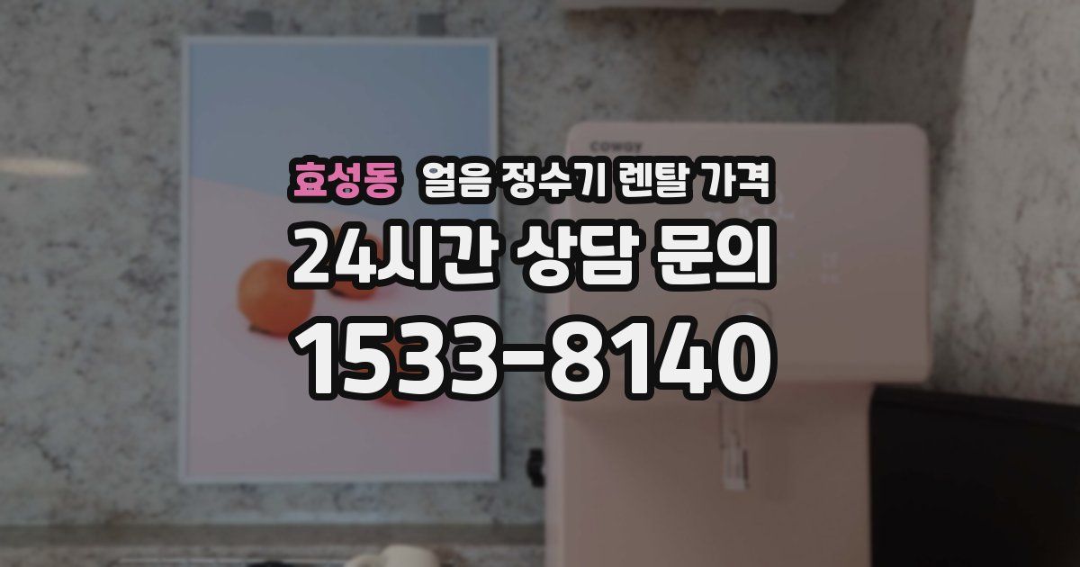 효성동 얼음 정수기 렌탈 가격