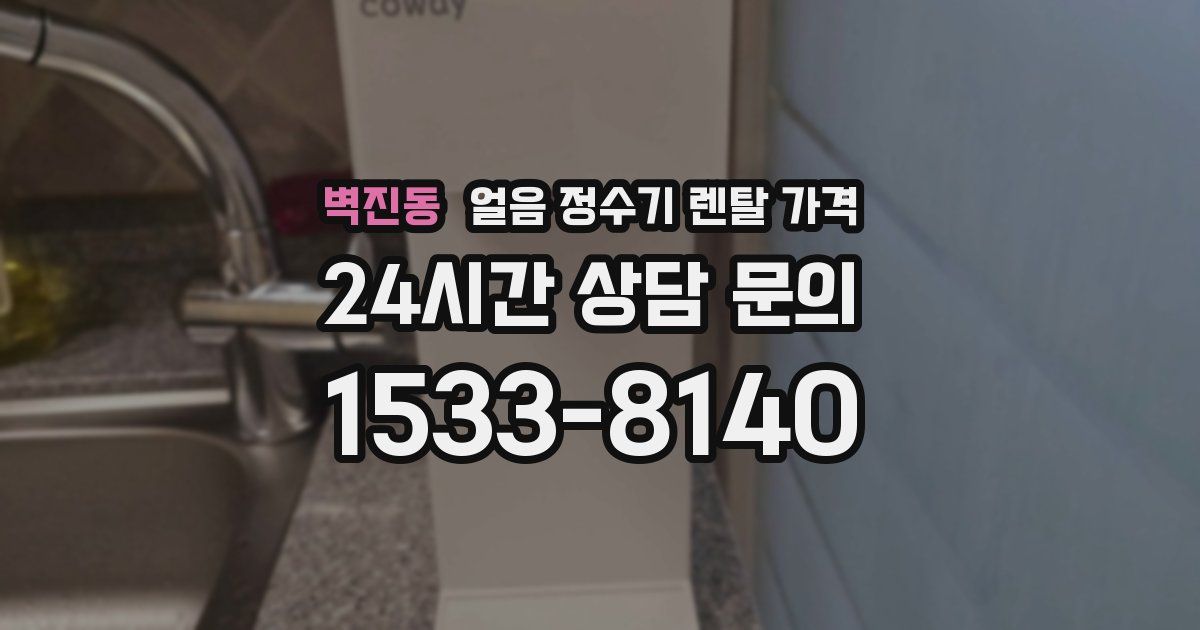 벽진동 얼음 정수기 렌탈 가격