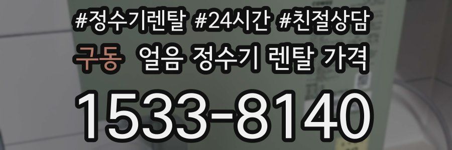 구동 얼음 정수기 렌탈 가격