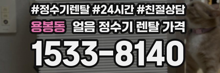 용봉동 얼음 정수기 렌탈 가격