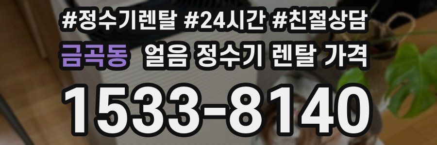 금곡동 얼음 정수기 렌탈 가격