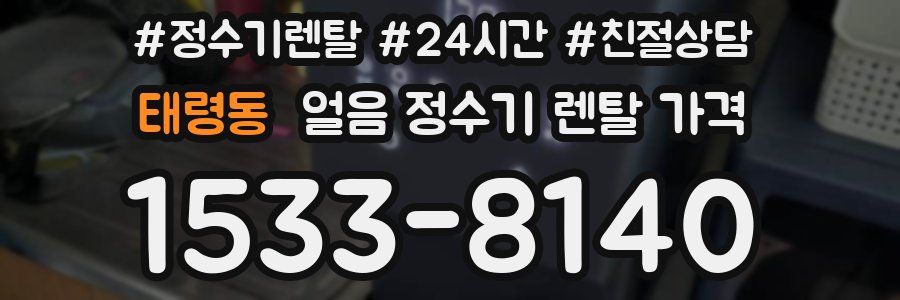 태령동 얼음 정수기 렌탈 가격