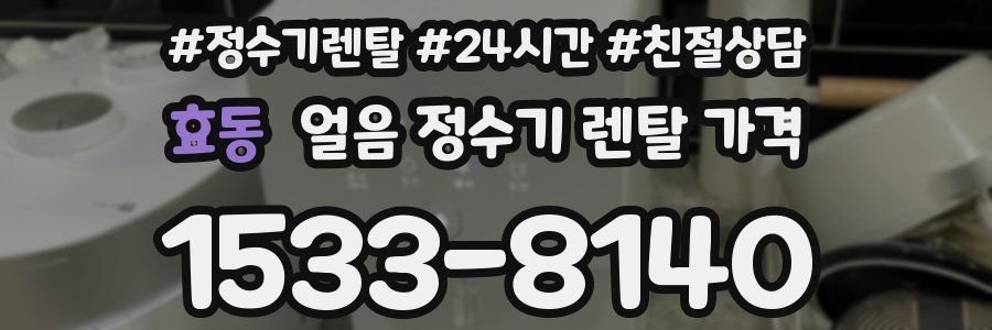 효동 얼음 정수기 렌탈 가격