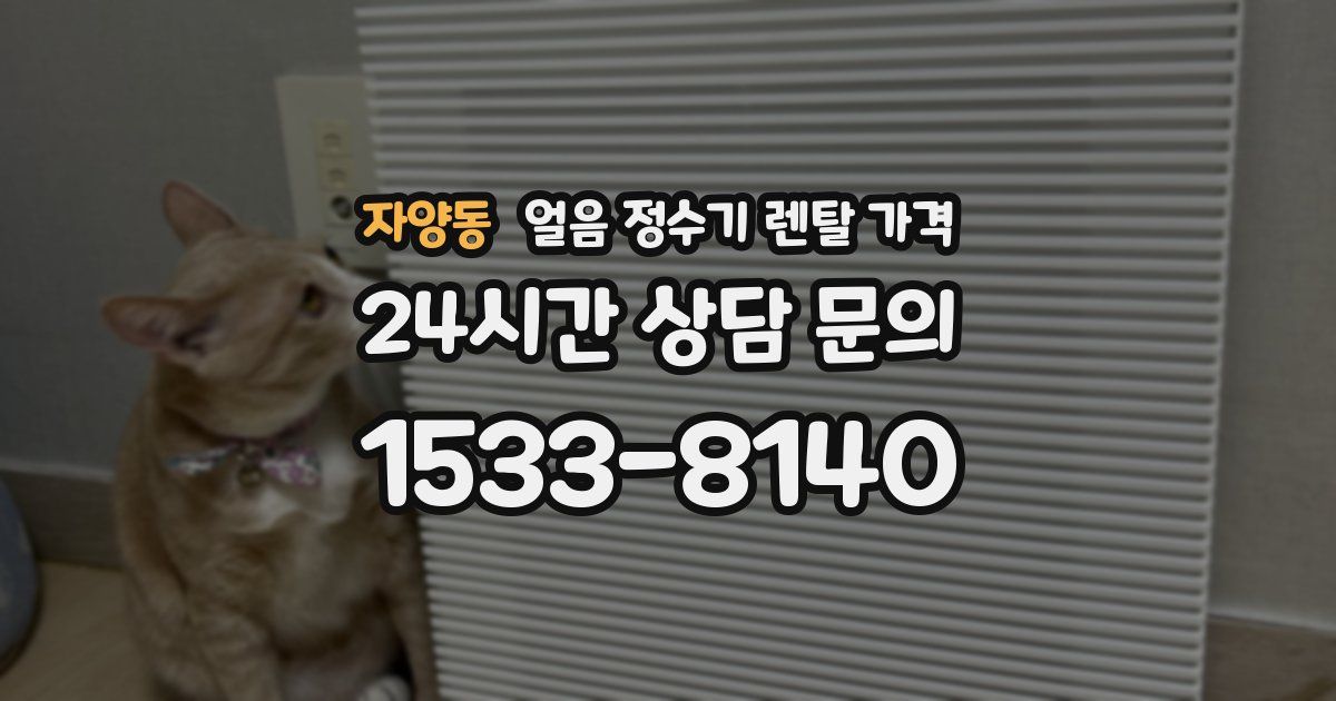 자양동 얼음 정수기 렌탈 가격