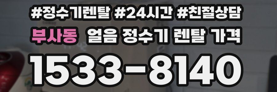 부사동 얼음 정수기 렌탈 가격